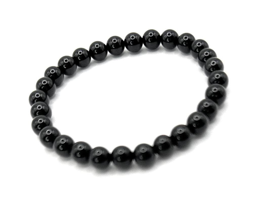Black Onyx Beaded Bracelet - 6mm - Shop of Small Creations, LLC