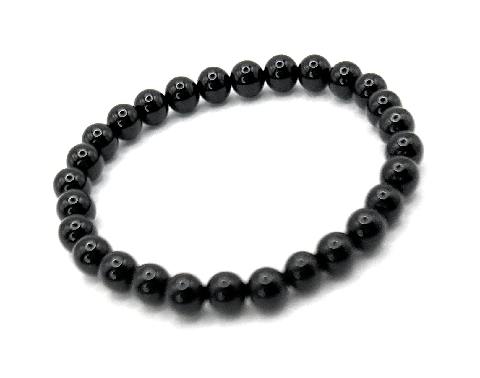 Black Onyx Beaded Bracelet - 6mm - Shop of Small Creations, LLC