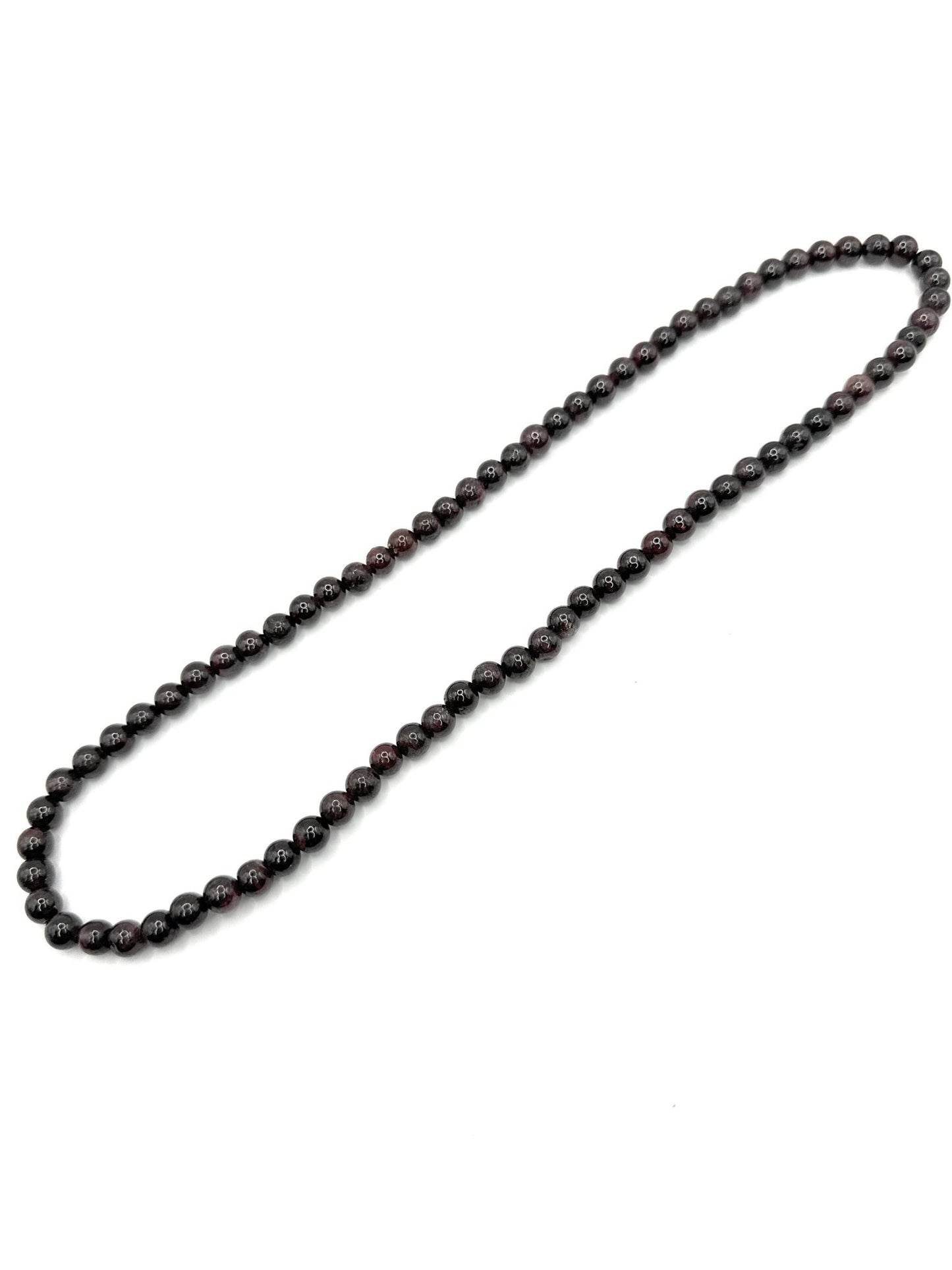 Garnet Beaded Necklace – 6mm - Shop of Small Creations, LLC