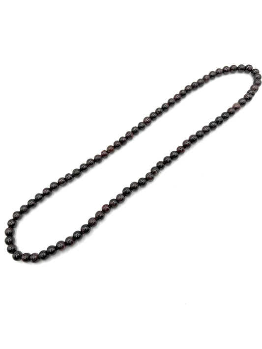 Garnet Beaded Necklace – 6mm