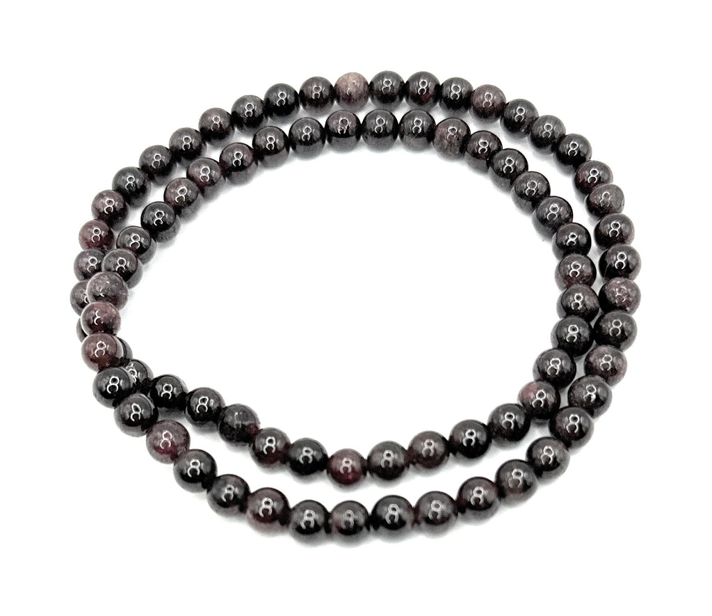 Garnet Beaded Necklace – 6mm - Shop of Small Creations, LLC