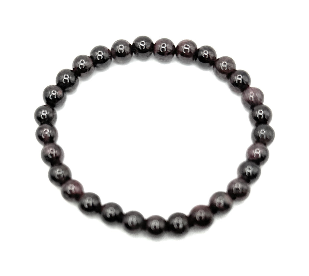 Garnet Beaded Bracelet – 6mm - Shop of Small Creations, LLC