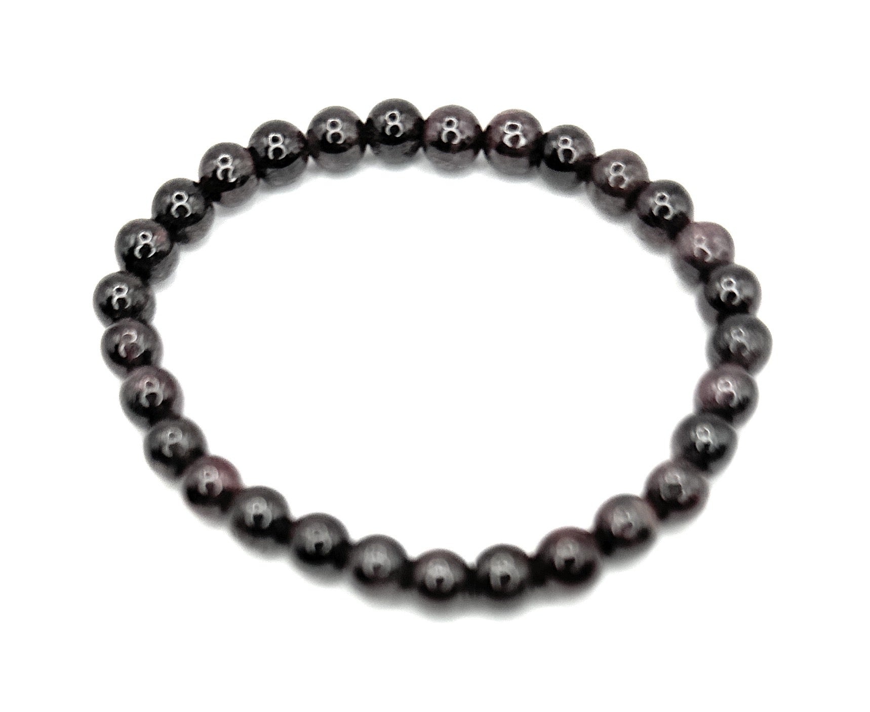 Garnet Beaded Bracelet – 6mm - Shop of Small Creations, LLC