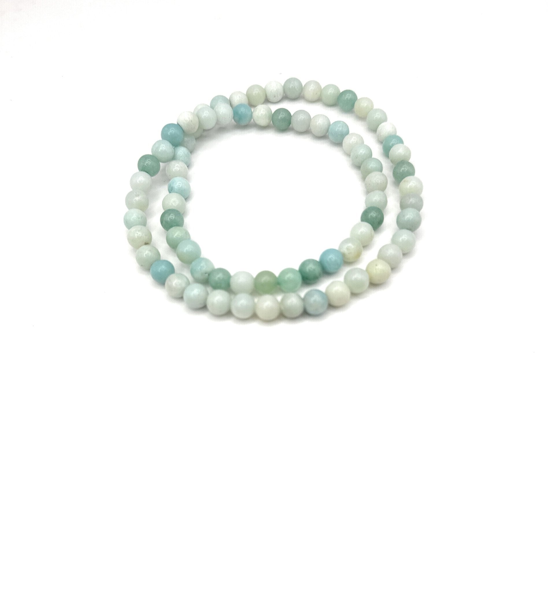 Amazonite Beaded Necklace - 6mm - Shop of Small Creations, LLC