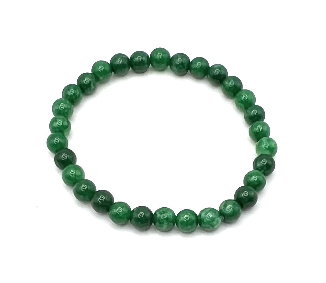 Emerald Green Quartz Bracelet - 6mm - Shop of Small Creations, LLC