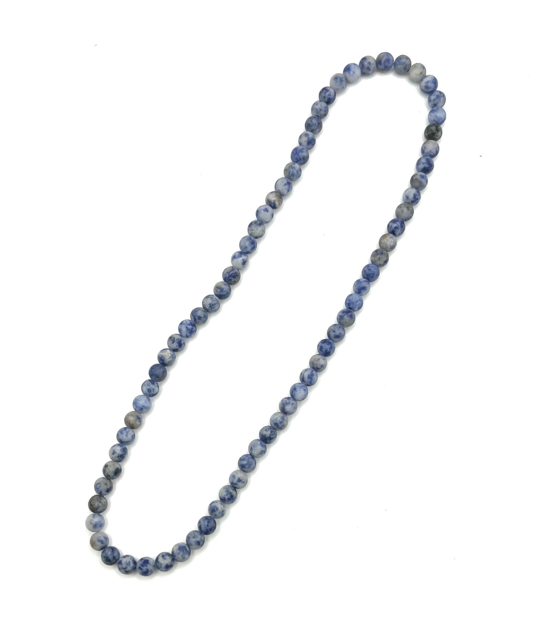 Matte Brazil Sodalite Beaded Necklace - 6 - 7mm - Shop of Small Creations, LLC