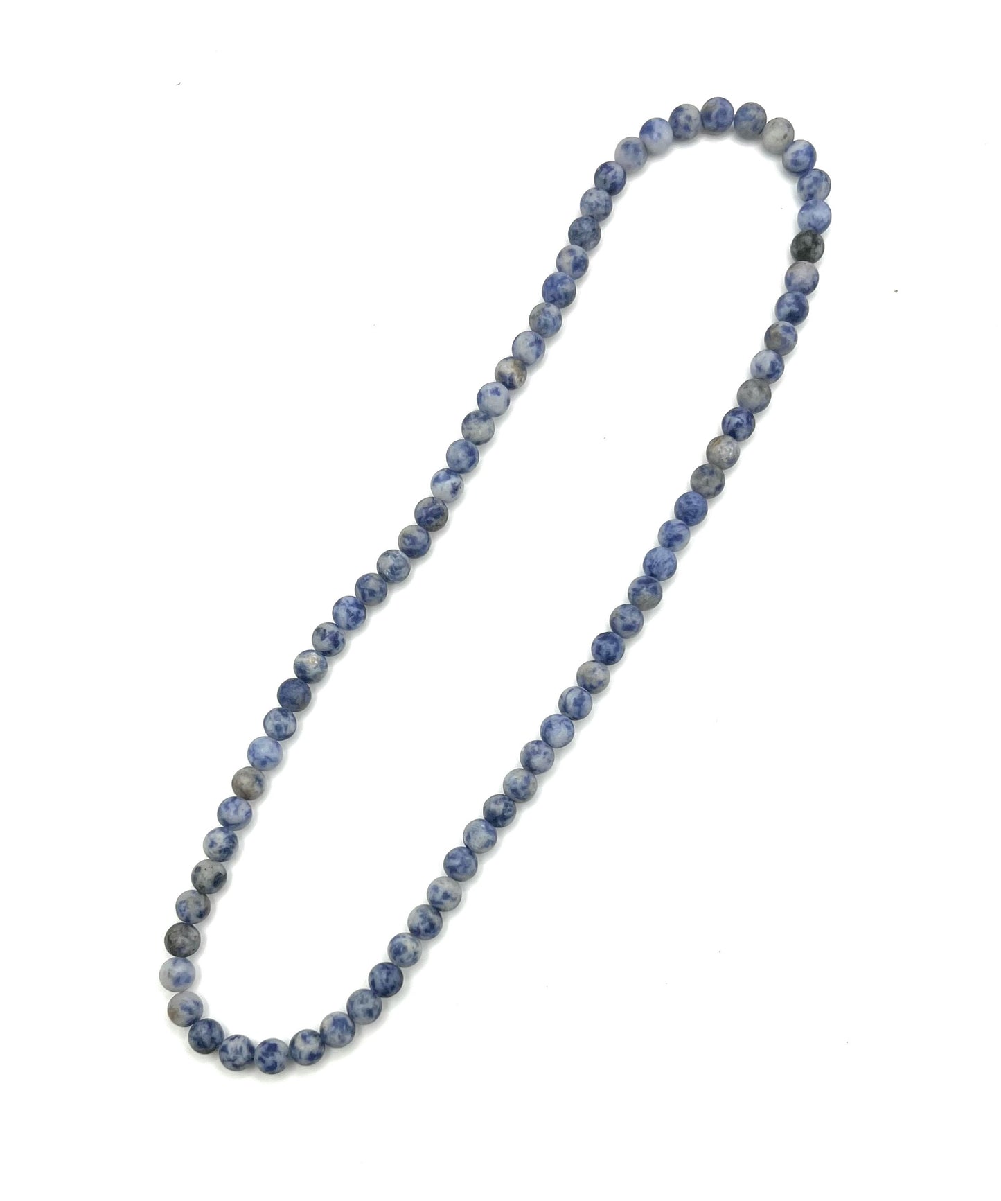 Matte Brazil Sodalite Beaded Necklace - 6 - 7mm