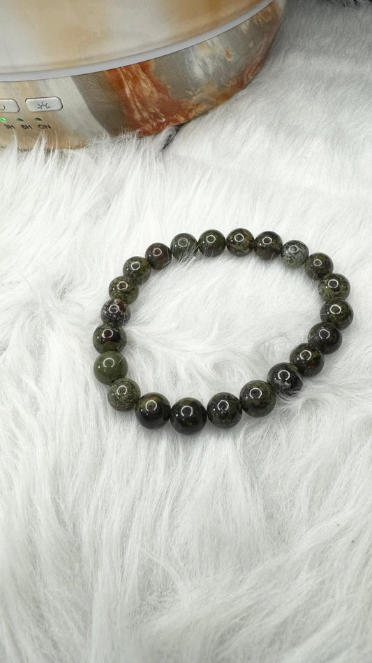 Dragon Blood Jasper Beaded Bracelet - 8mm - Shop of Small Creations, LLC