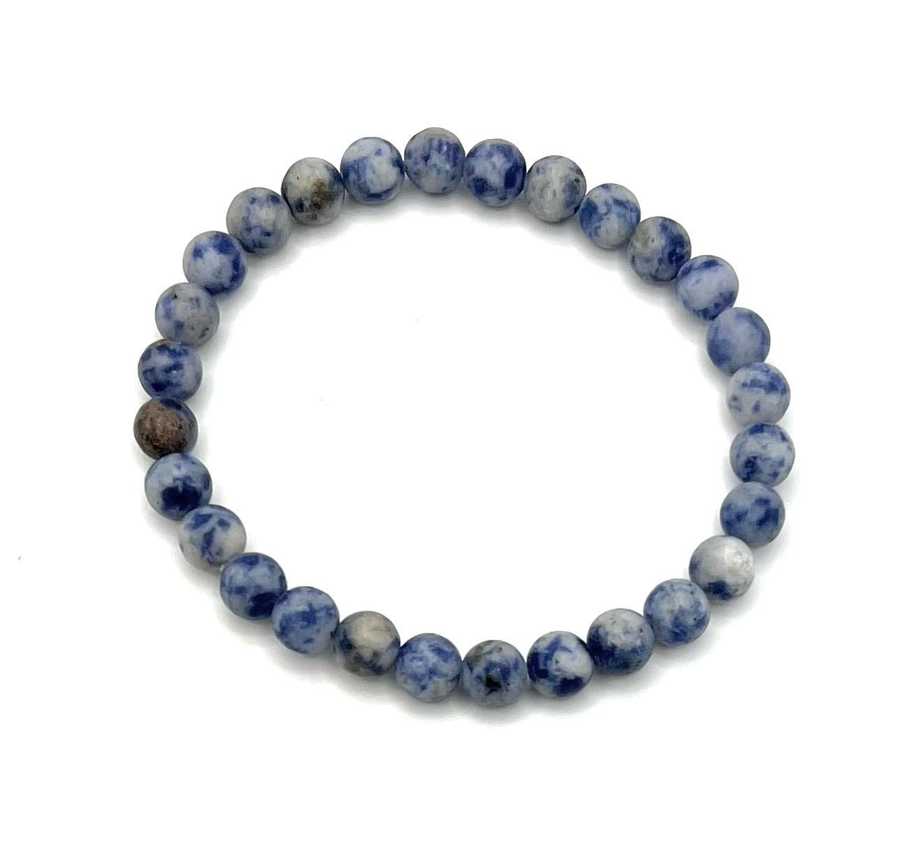 Matte Brazil Sodalite Beaded Bracelet - 6 - 7mm - Shop of Small Creations, LLC