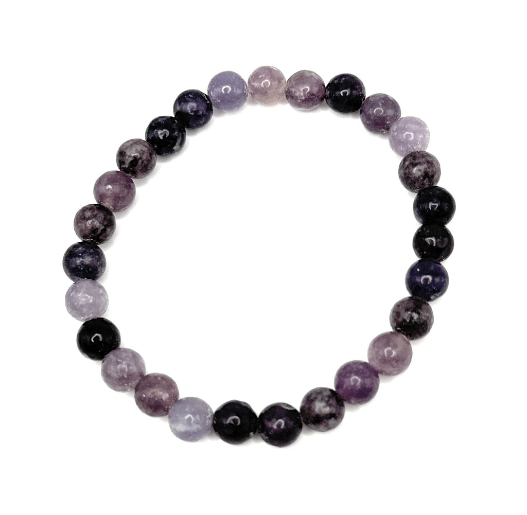 Lepidolite Beaded Bracelet - 6mm - Shop of Small Creations, LLC