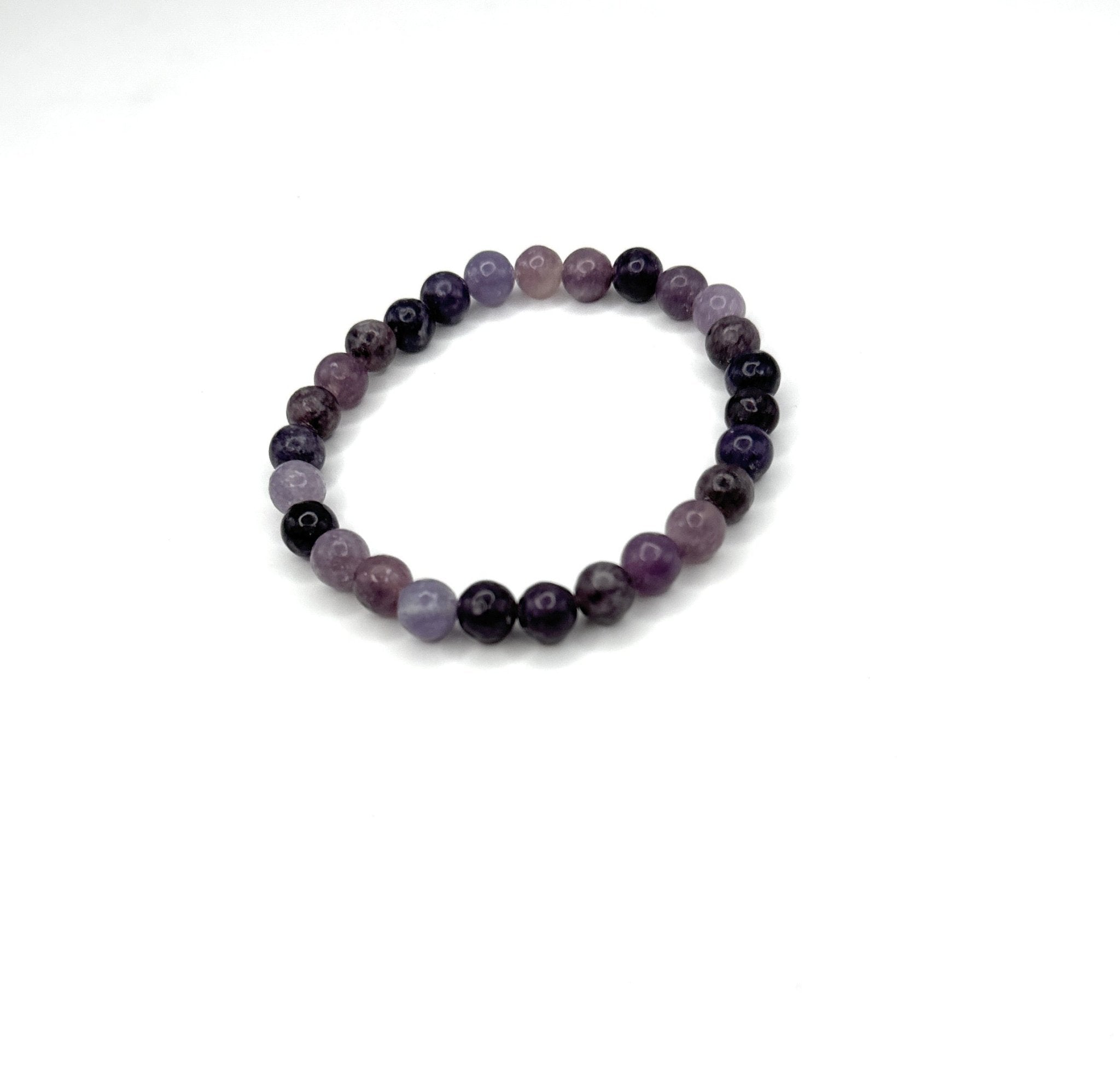 Lepidolite Beaded Bracelet - 6mm - Shop of Small Creations, LLC