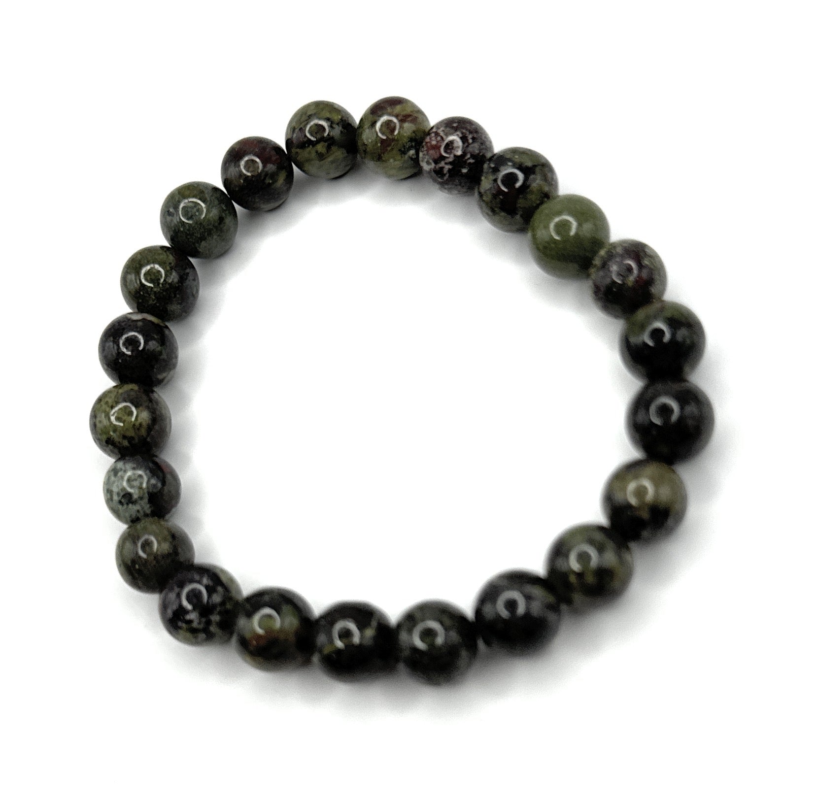 Dragon Blood Jasper Beaded Bracelet - 8mm - Shop of Small Creations, LLC