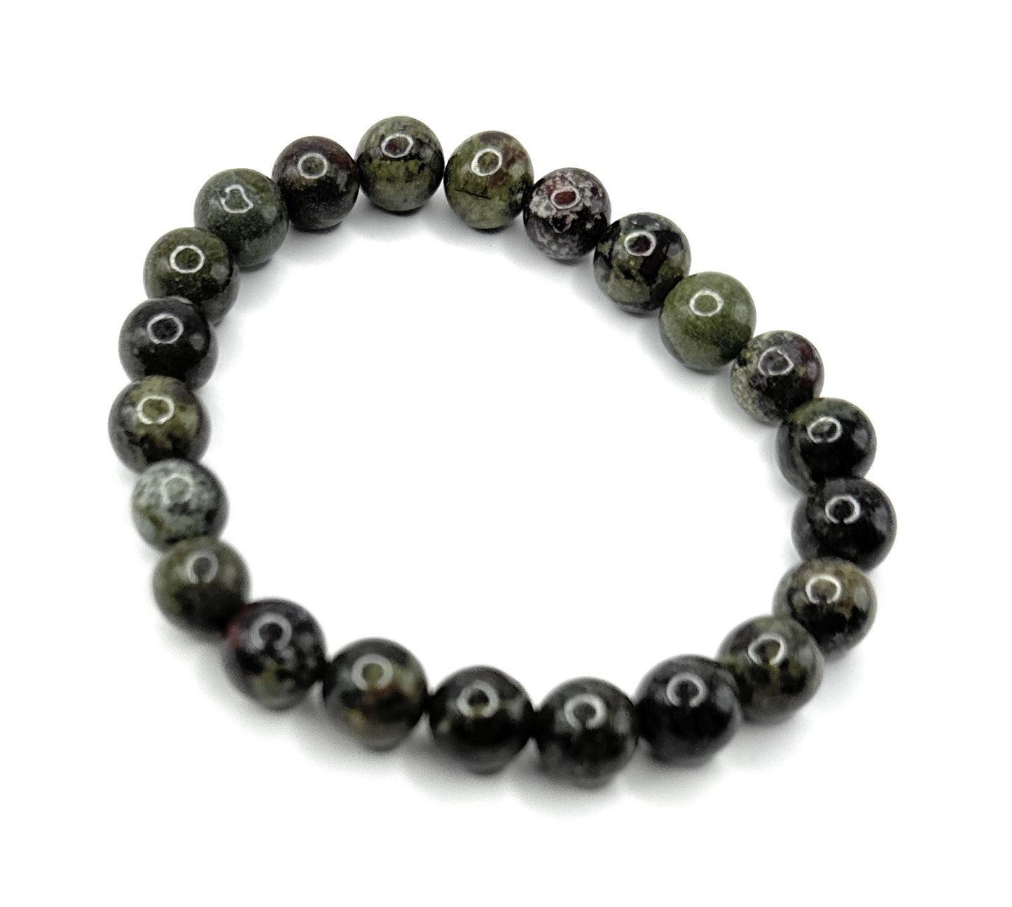 Dragon Blood Jasper Beaded Bracelet - 8mm - Shop of Small Creations, LLC