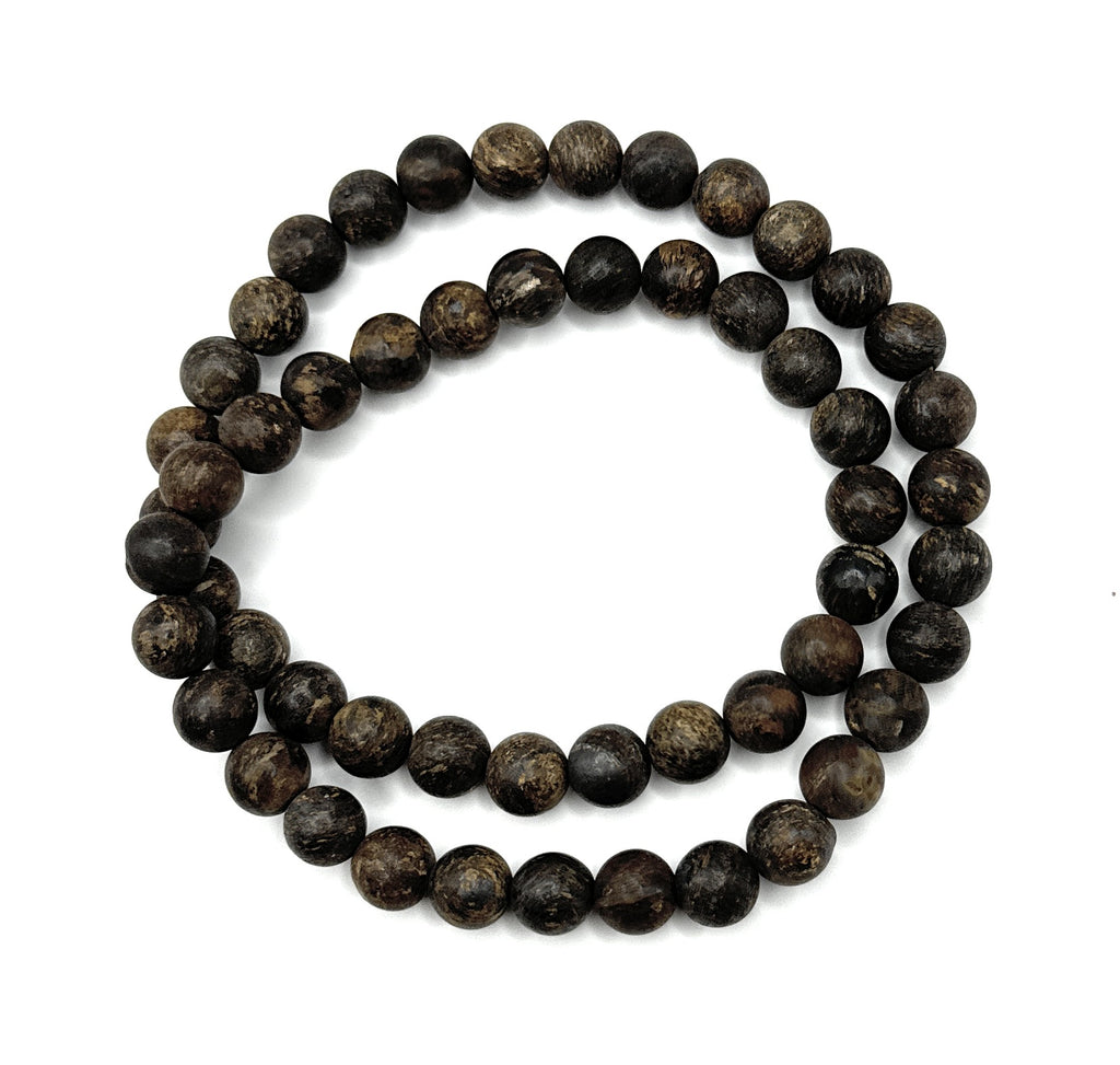 Matte Bronzite Beaded Necklace - 8mm - Shop of Small Creations, LLC
