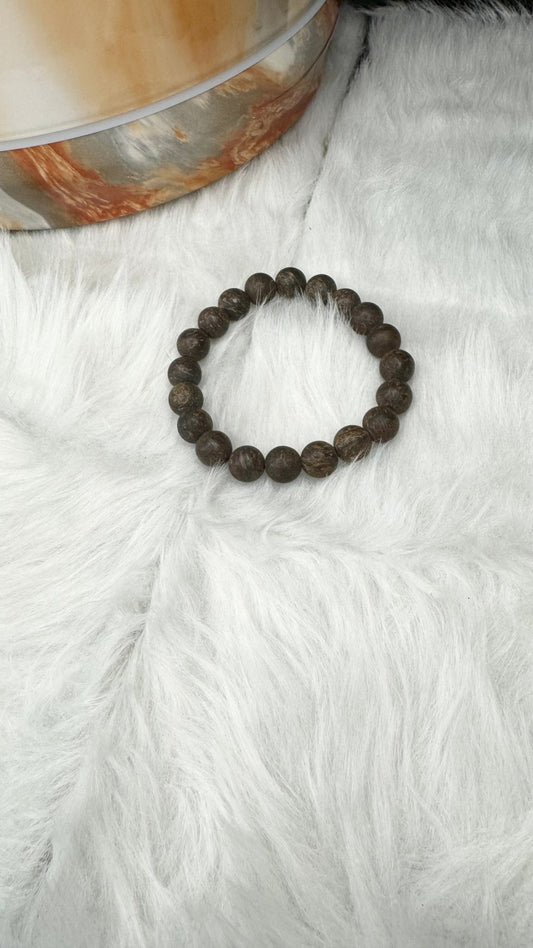 Matte Bronzite Beaded Bracelet - 8mm - Shop of Small Creations, LLC