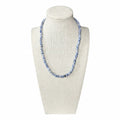 Sodalite beaded stretch necklace with 6mm matte blue round beads