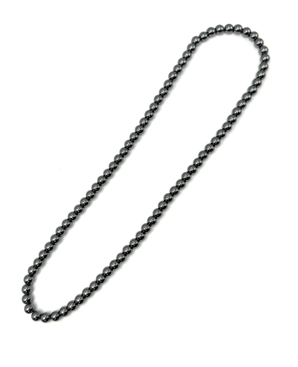 Hematite Beaded Necklace - 6mm - Shop of Small Creations, LLC