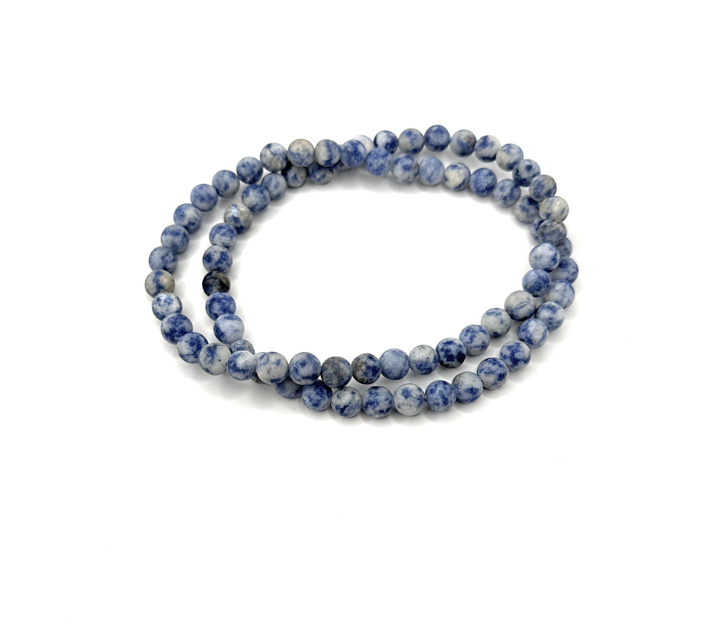 Matte Brazil Sodalite Beaded Necklace - 6 - 7mm