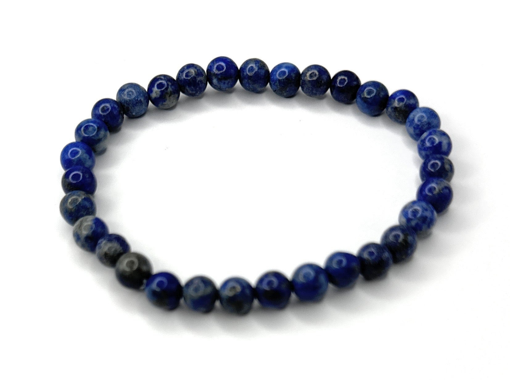 Lapis Lazuli Beaded Bracelet - 6mm - Shop of Small Creations, LLC