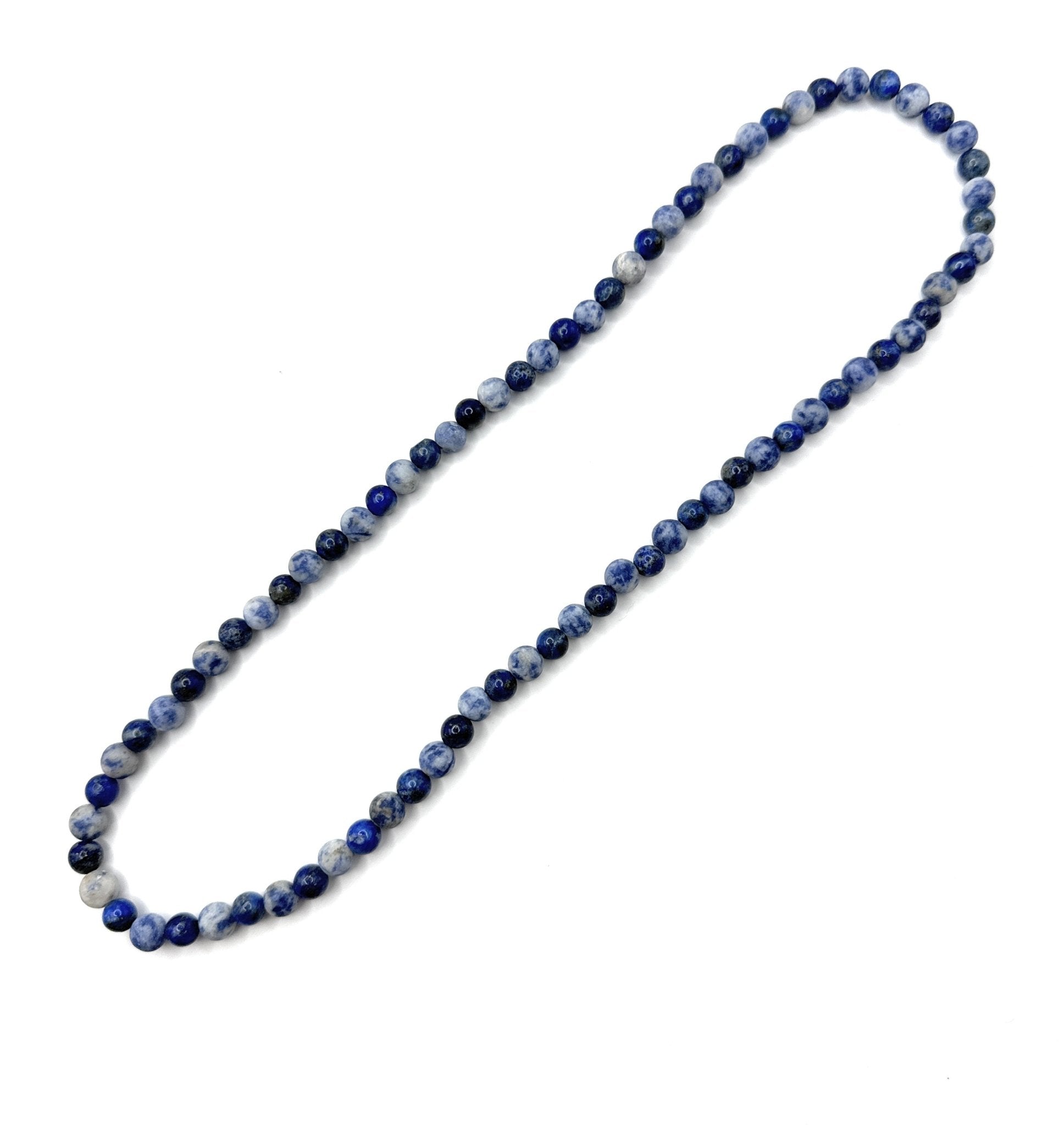 Lapis Lazuli, Matte Brazil Sodalite Beaded Necklace – 6 - 7mm - Shop of Small Creations, LLC