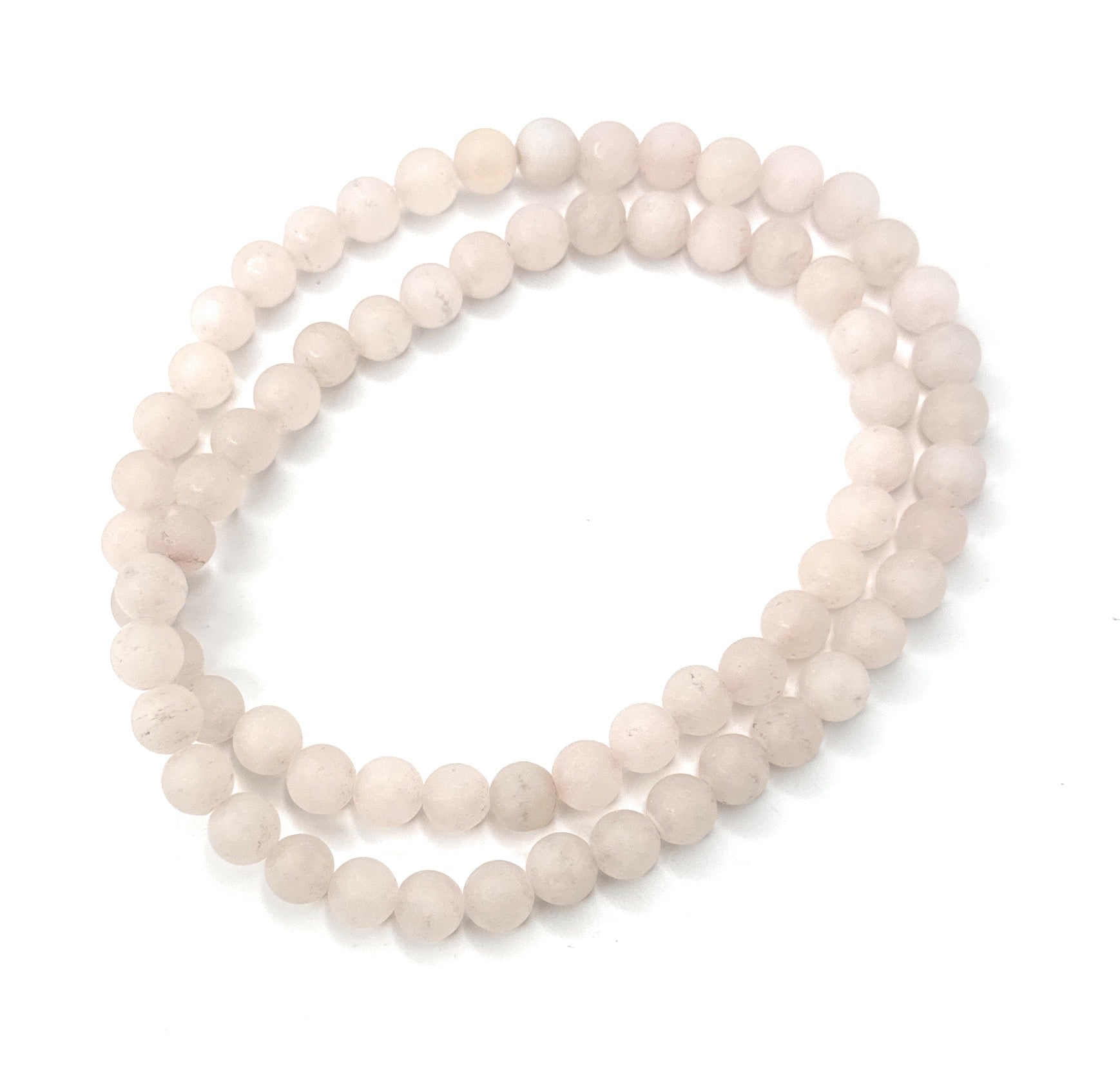 Faceted Rose Quartz Beaded Necklace - 8mm - Shop of Small Creations, LLC