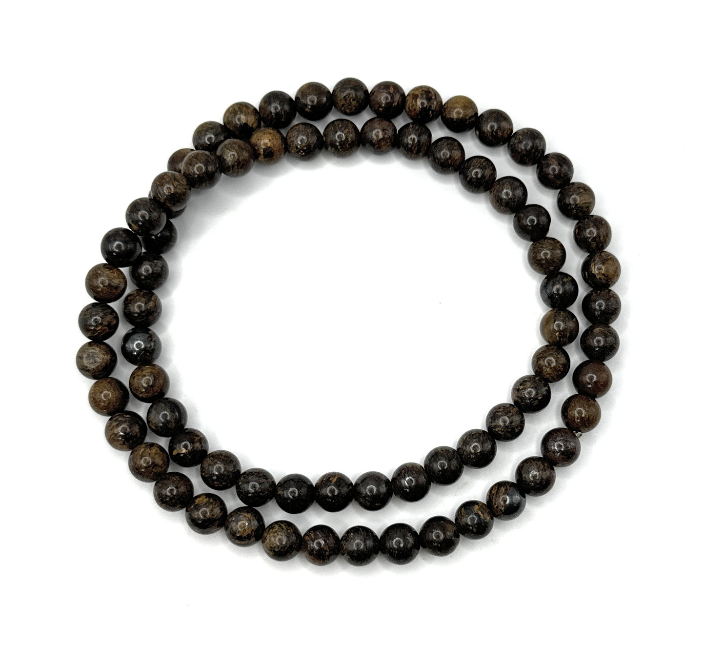 Bronzite Beaded Necklace - 6mm - Shop of Small Creations, LLC