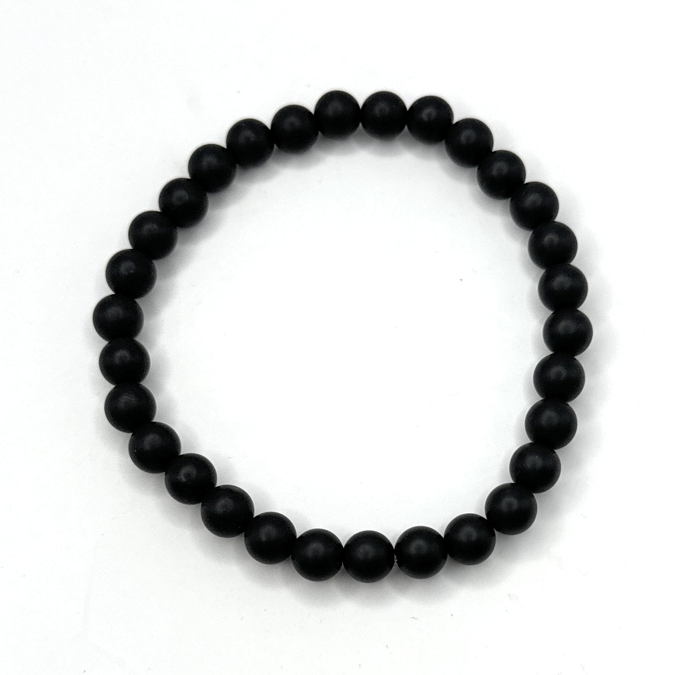 Matte Black Onyx Beaded Bracelet – 6mm - Shop of Small Creations, LLC