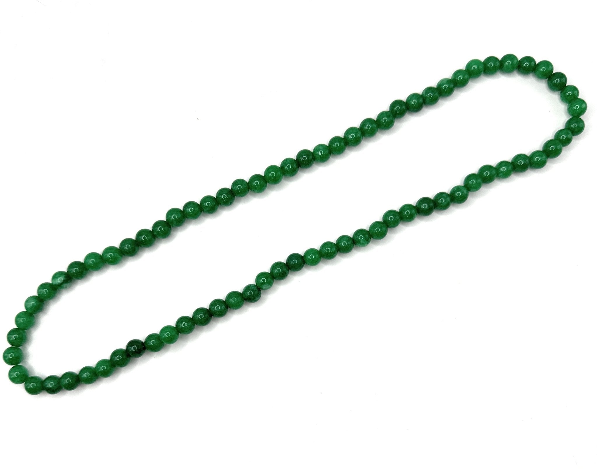 Emerald Green Quartz Necklace - 6mm - Shop of Small Creations, LLC
