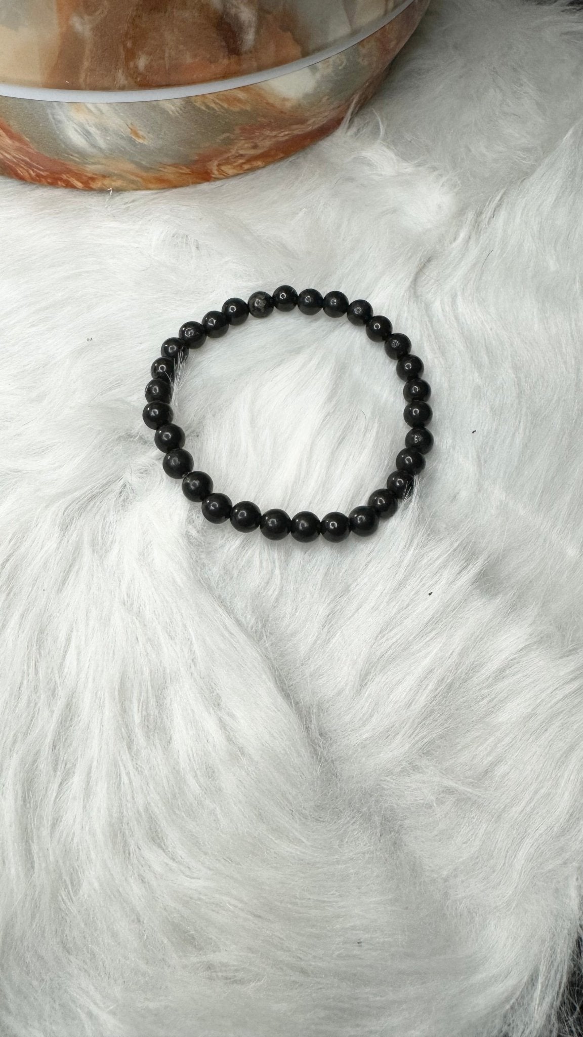 Shungite Beaded Bracelet - 6mm - Shop of Small Creations, LLC