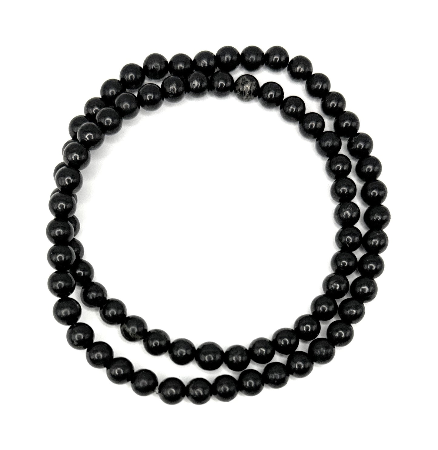 Shungite Beaded Necklace - 6mm - Shop of Small Creations, LLC