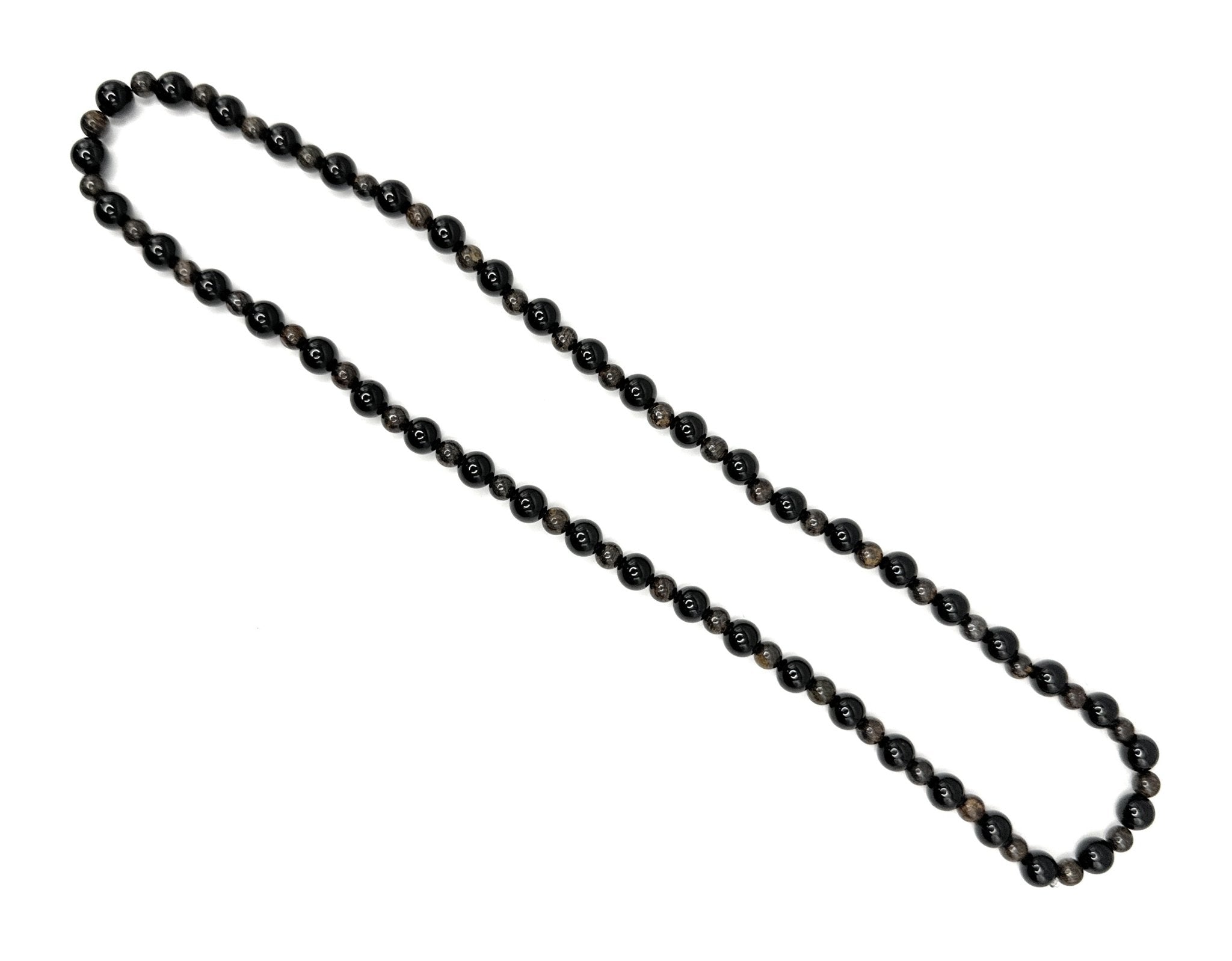 Black Tourmaline, 4mm Bronzite Beaded Necklace - 6mm, 4mm - Shop of Small Creations, LLC