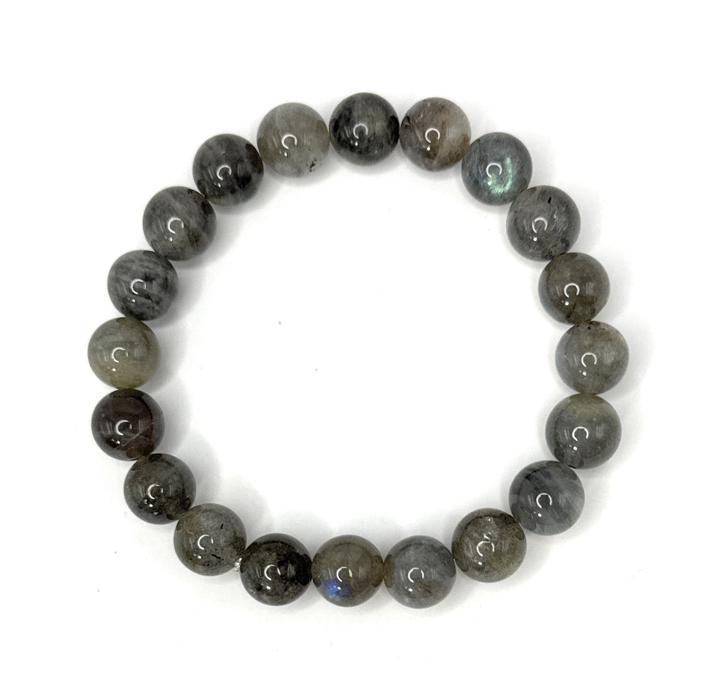 Labradorite Beaded Bracelet - 8mm - Shop of Small Creations, LLC