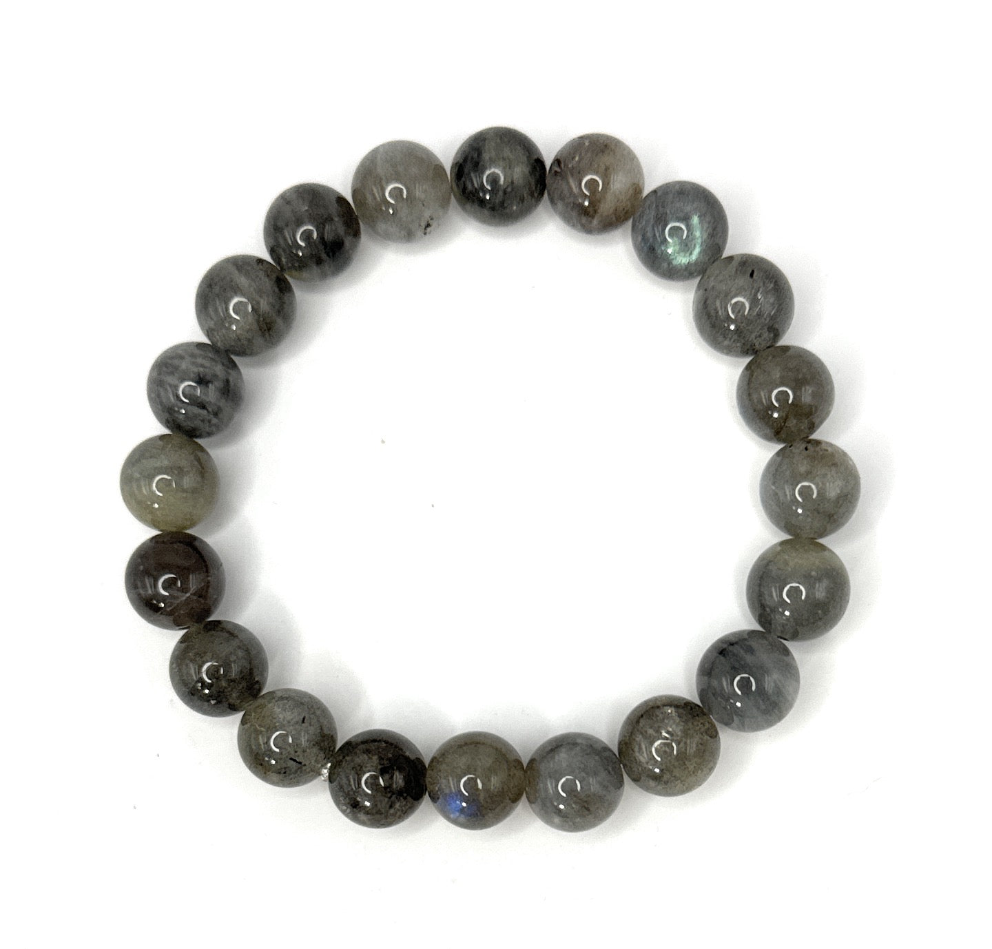 Labradorite Beaded Bracelet - 8mm - Shop of Small Creations, LLC