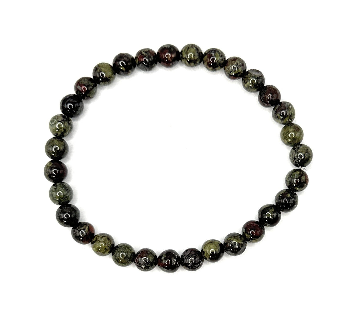 Dragon Blood Jasper Beaded Bracelet - 6mm - Shop of Small Creations, LLC