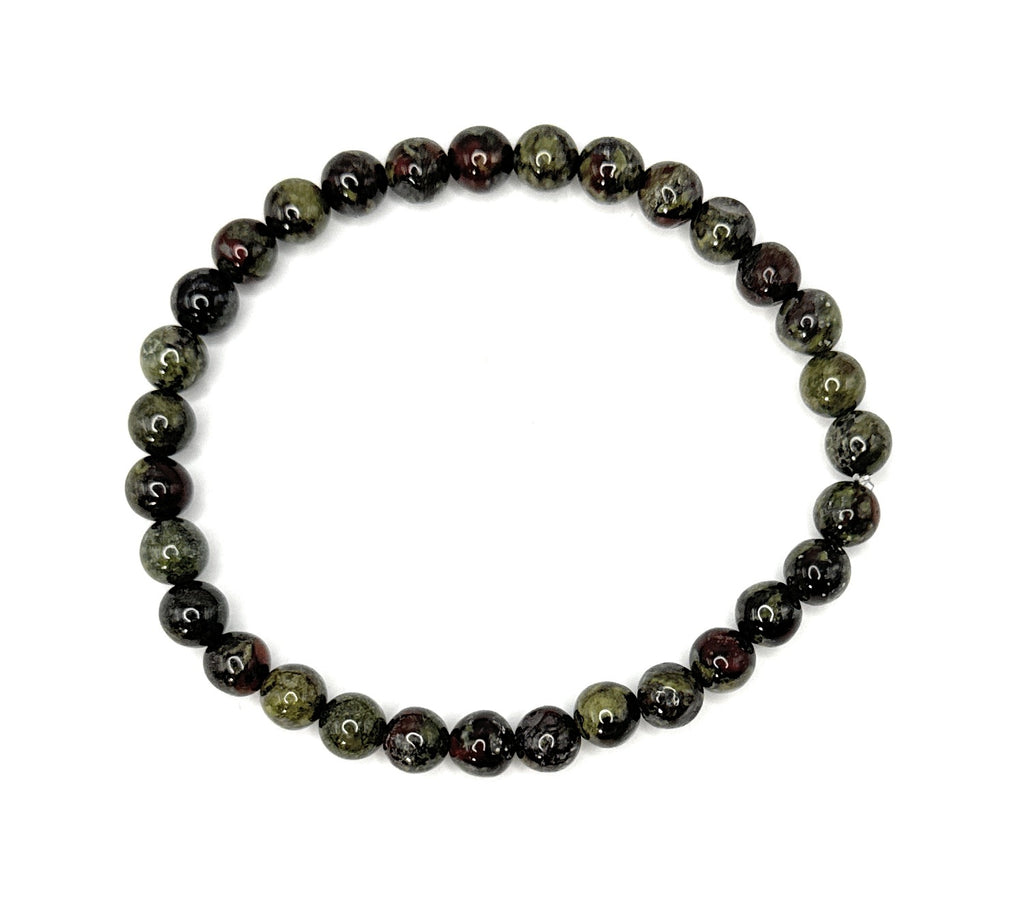 Dragon Blood Jasper Beaded Stretch Bracelet 6mm | Strength Courage Vitality, Healing Crystal Jewelry, Gift for Him