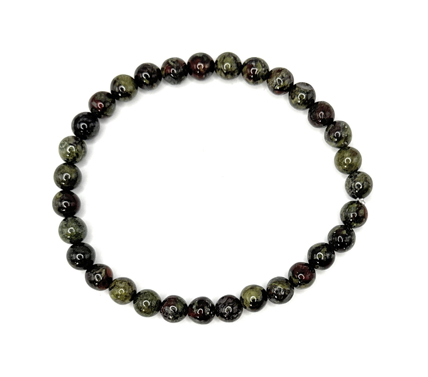 Dragon Blood Jasper Beaded Stretch Bracelet 6mm | Strength Courage Vitality, Healing Crystal Jewelry, Gift for Him