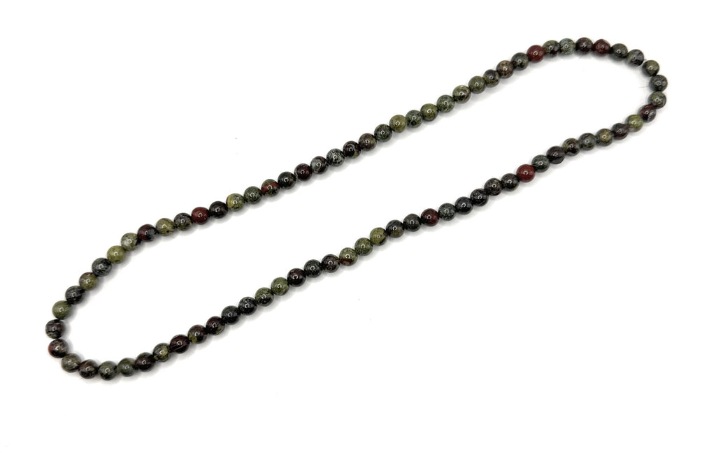 Dragon Blood Jasper Beaded Necklace - 6mm - Shop of Small Creations, LLC