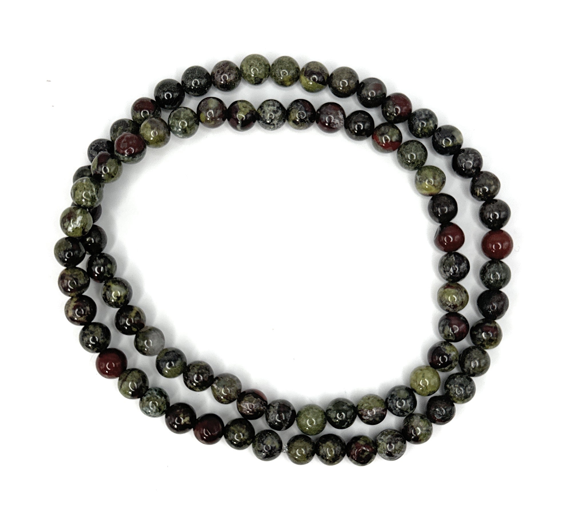Dragon Blood Jasper Beaded Necklace - 6mm - Shop of Small Creations, LLC