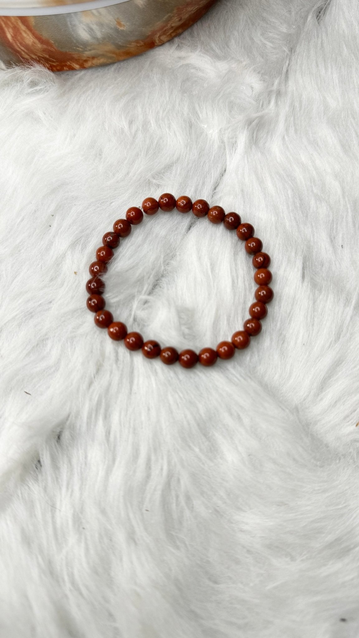 Red Jasper Beaded Bracelet - 6mm - Shop of Small Creations, LLC