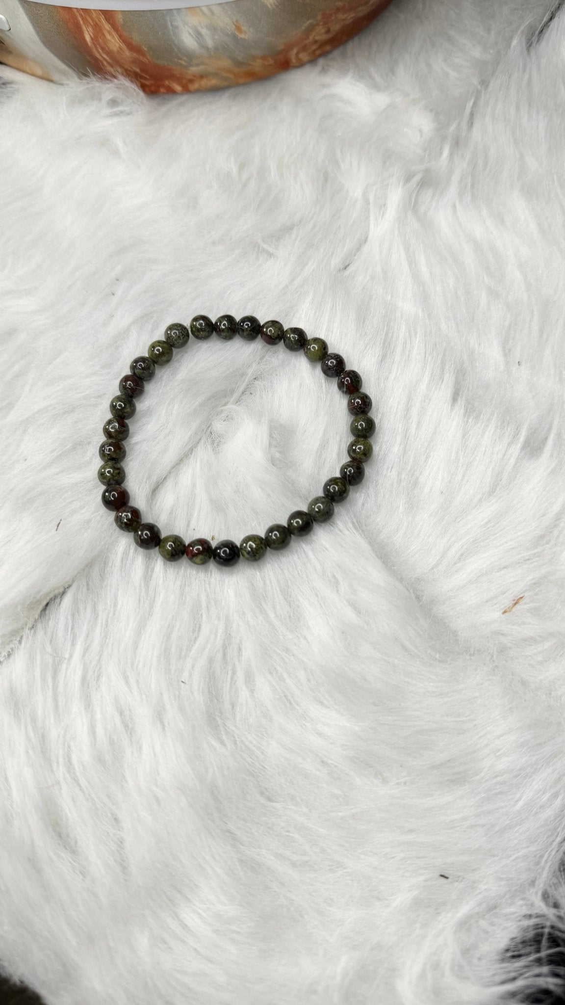 Dragon Blood Jasper Beaded Bracelet - 6mm - Shop of Small Creations, LLC