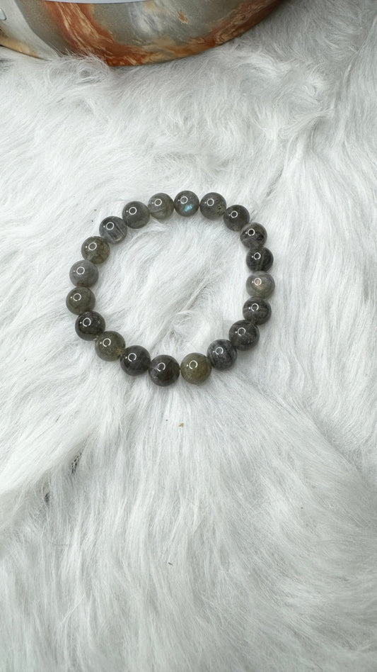 Labradorite Beaded Bracelet - 8mm - Shop of Small Creations, LLC