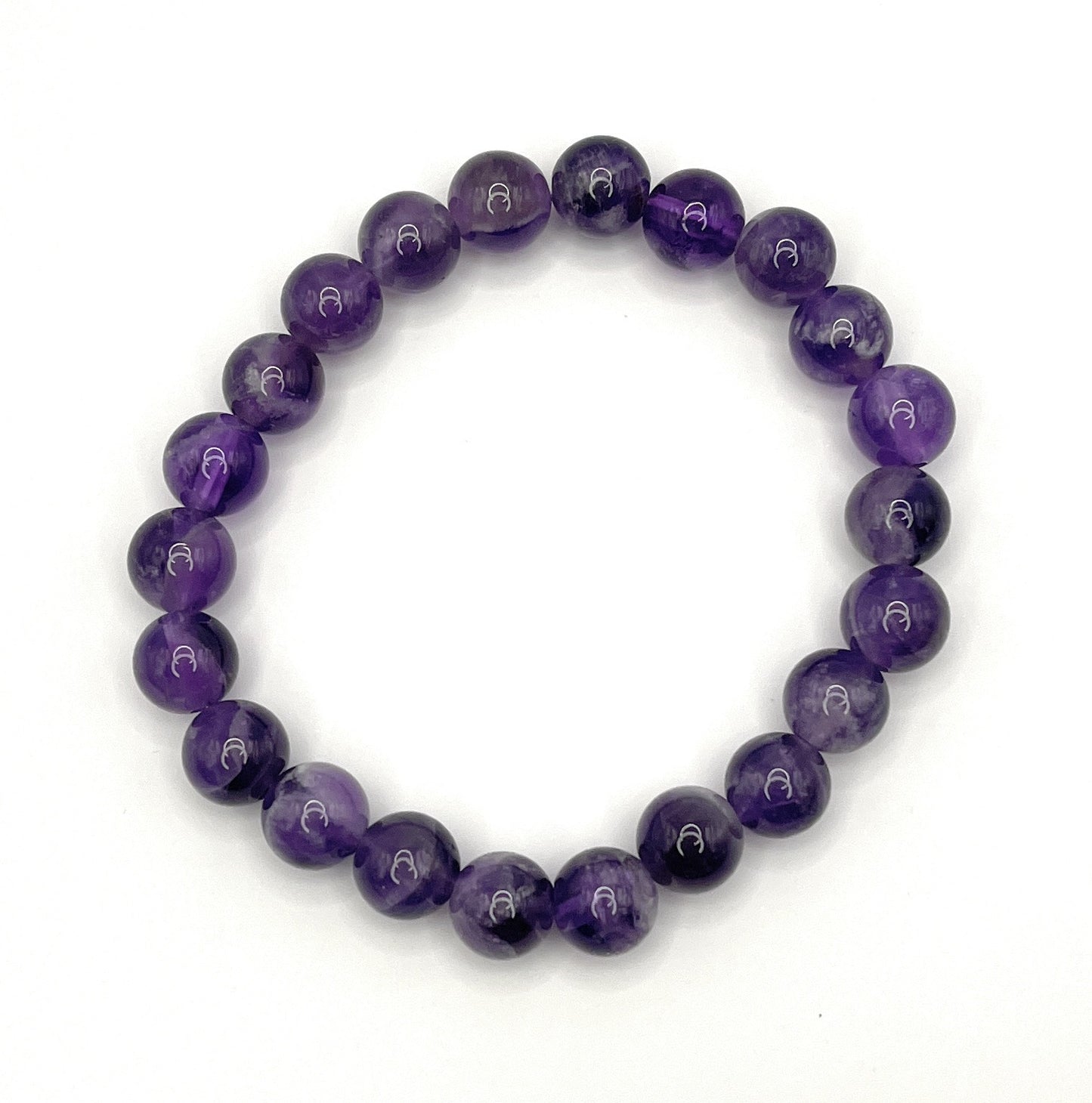 Dogtooth Chevron Amethyst Beaded Bracelet – 8mm - Shop of Small Creations, LLC