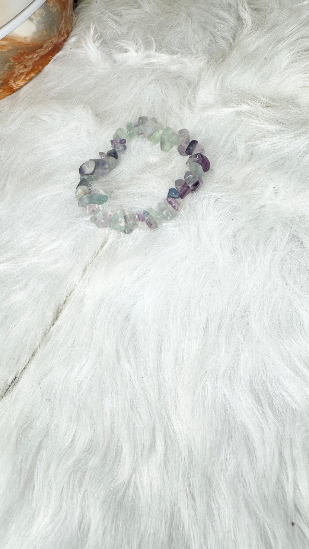 Fluorite Chip Beaded Bracelet – 4-5mm | Handmade, Stretch