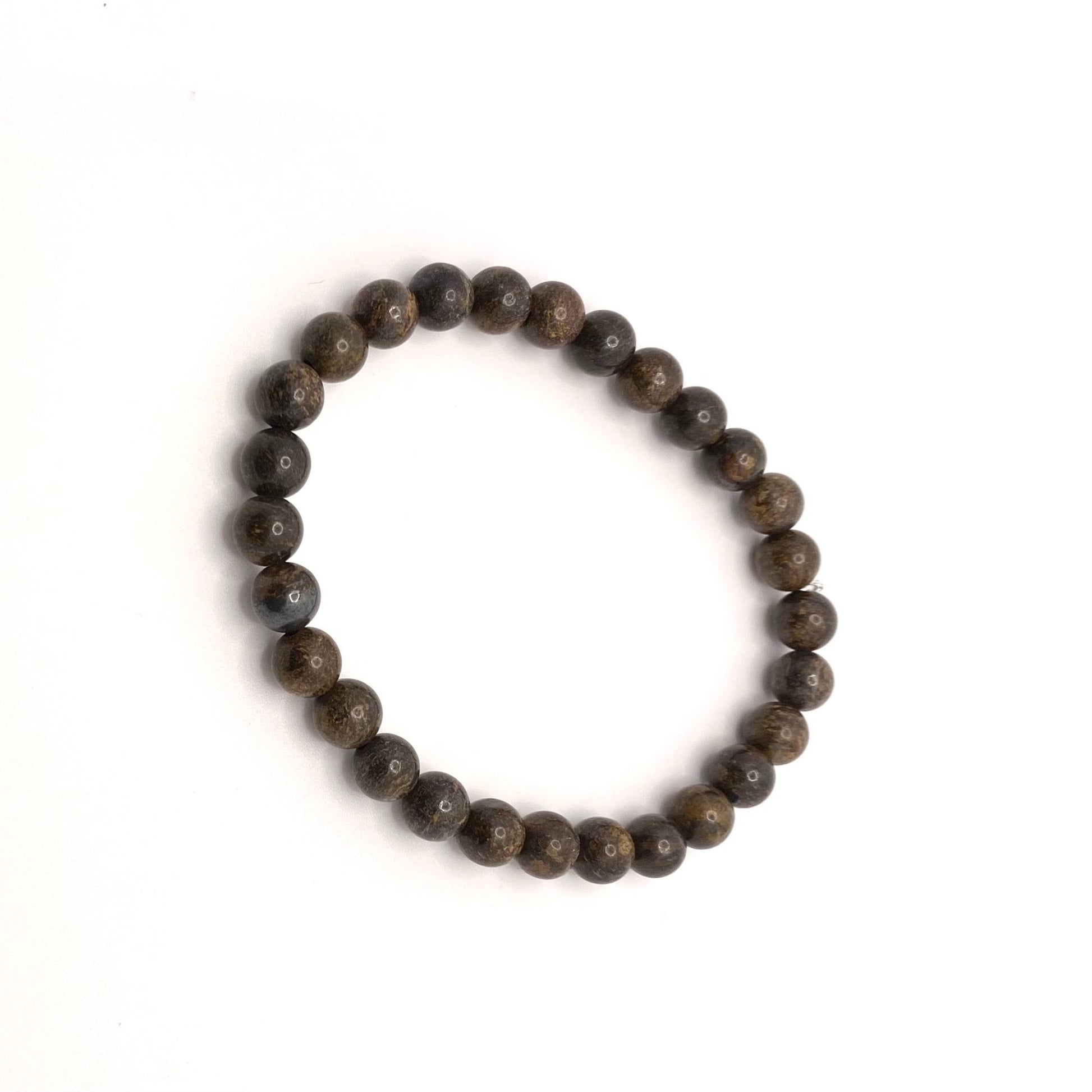 Bronzite Beaded Bracelet - 6mm - Shop of Small Creations, LLC