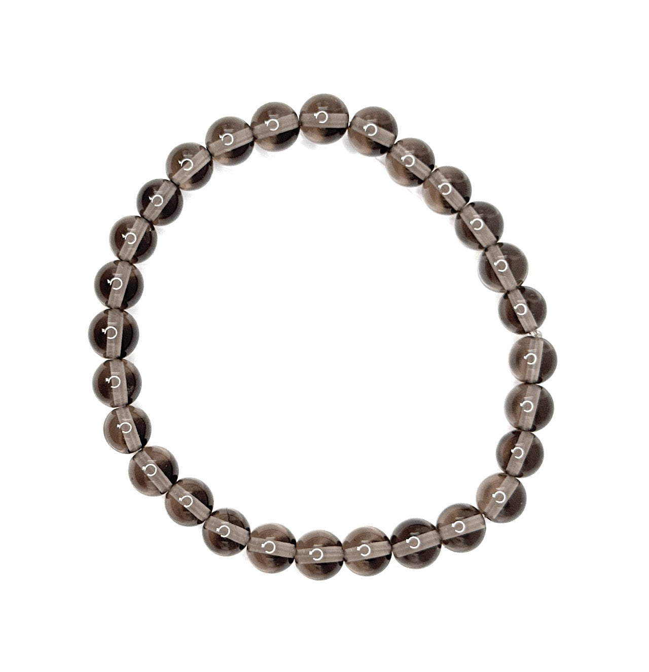 Smoky Quartz Bracelet – 6mm | Handmade, Stretch