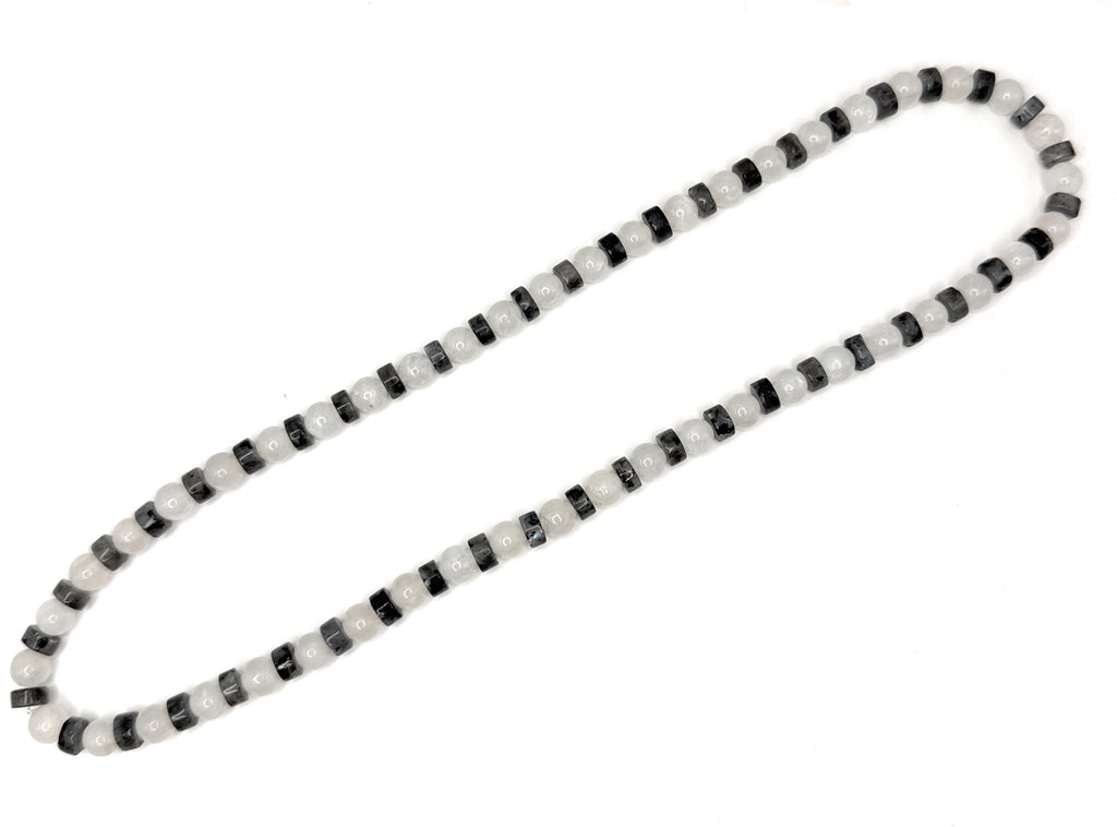 Rainbow Moonstone, Heishi Labradorite Beaded Necklace - 6mm | Handmade, Stretch
