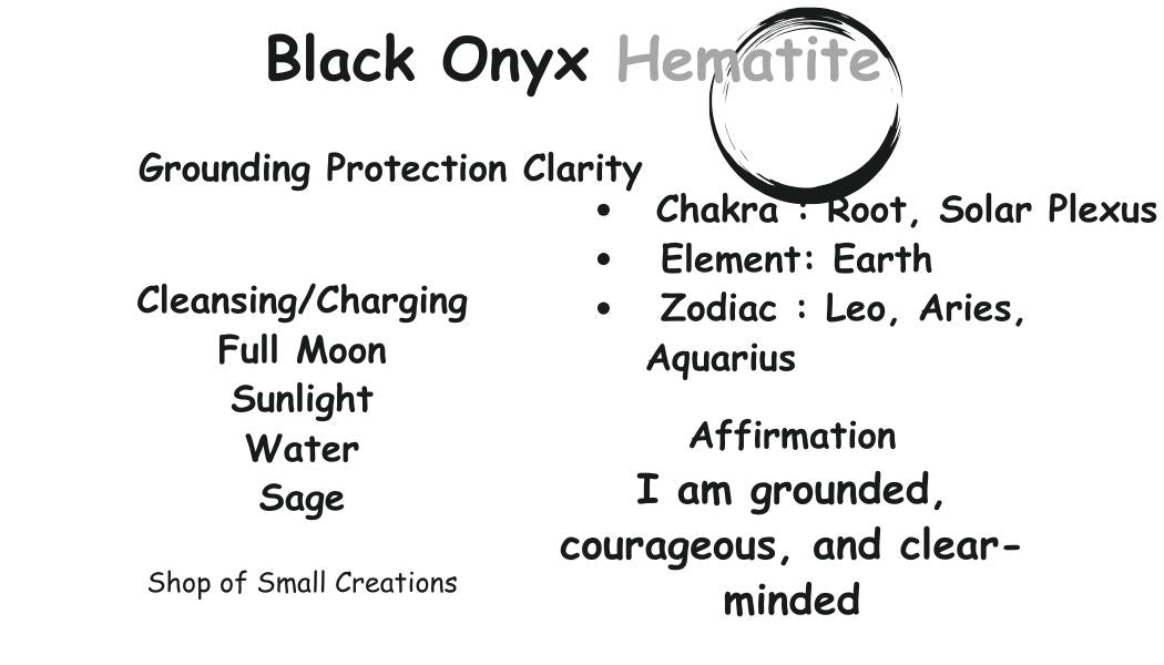 Black Onyx, Hematite Beaded Stretch Bracelet – 6mm | Made to Order